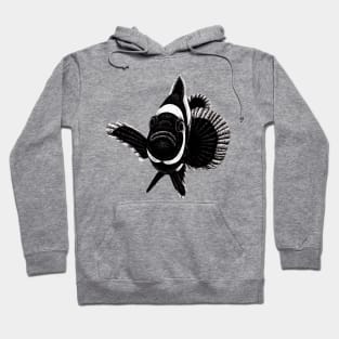 Black ocellaris clownfish illustration Hoodie